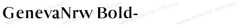 GenevaNrw Bold字体转换